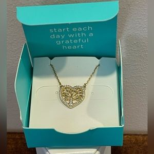 Origami Owl Gold Tone “Roots Run Deep” CZ Familt Tree Necklace 16-19”
